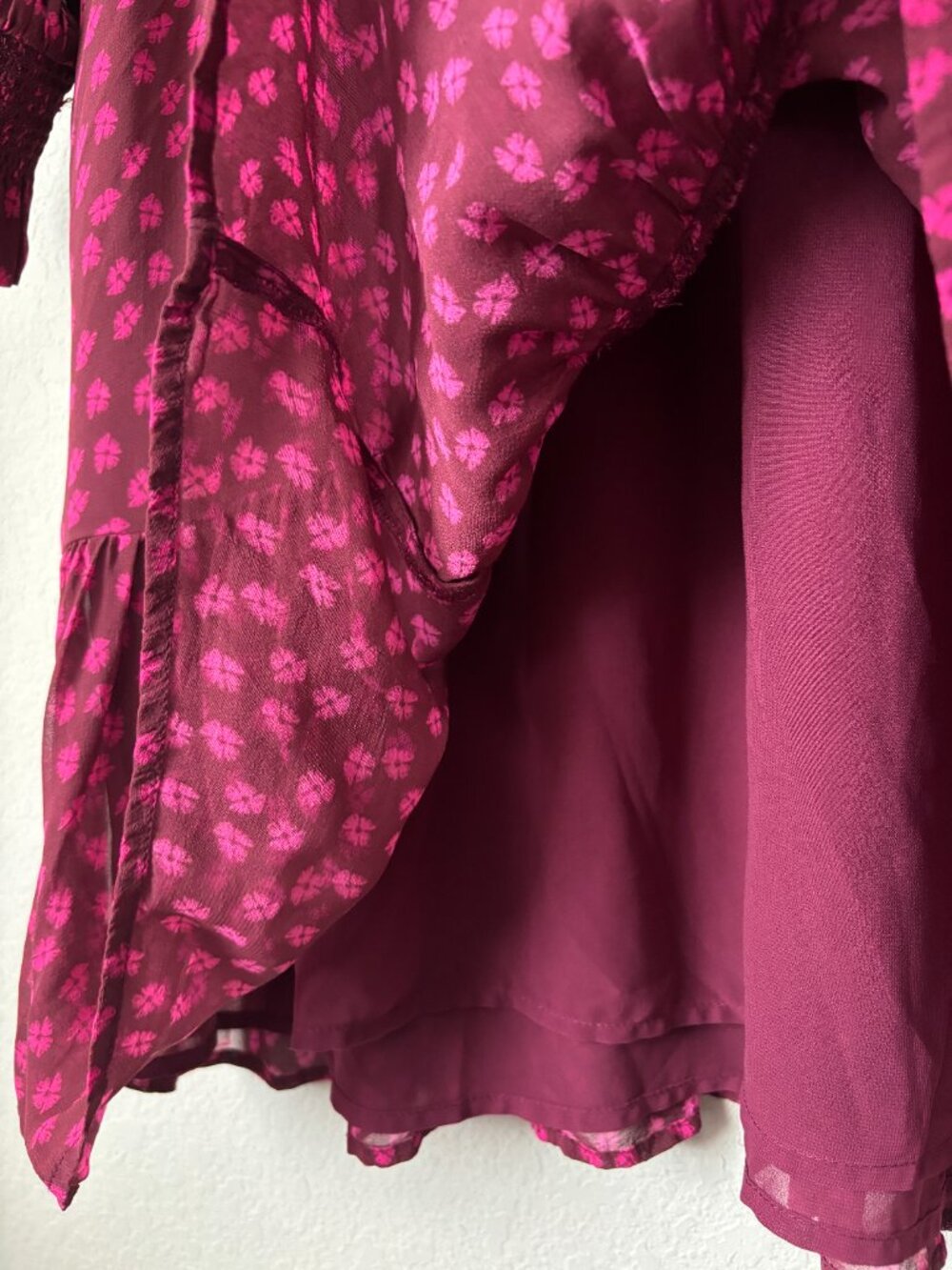 Vineyard Vines XL Faux Wrap Long Sleeve Tiered Mini Dress - Picture 9 of 13